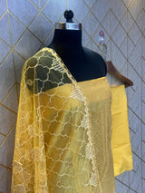 Ethereal Tradition – Pure Raw Silk Unstitched Ensemble