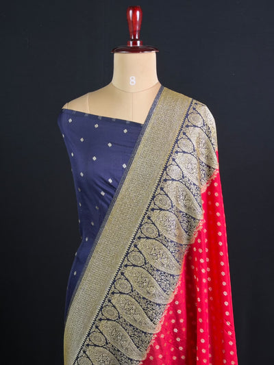 Royal Charm Chiffon Georgette Saree (Mango Border)