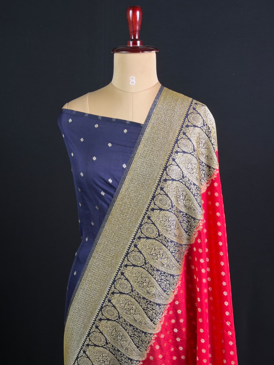 Royal Charm Chiffon Georgette Saree (Mango Border)