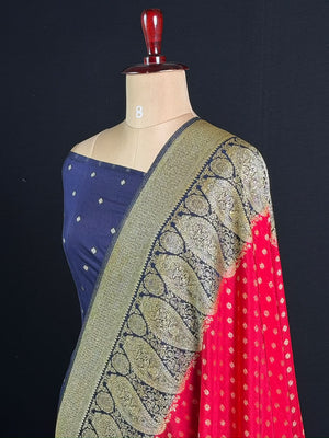 Royal Charm Chiffon Georgette Saree (Mango Border)