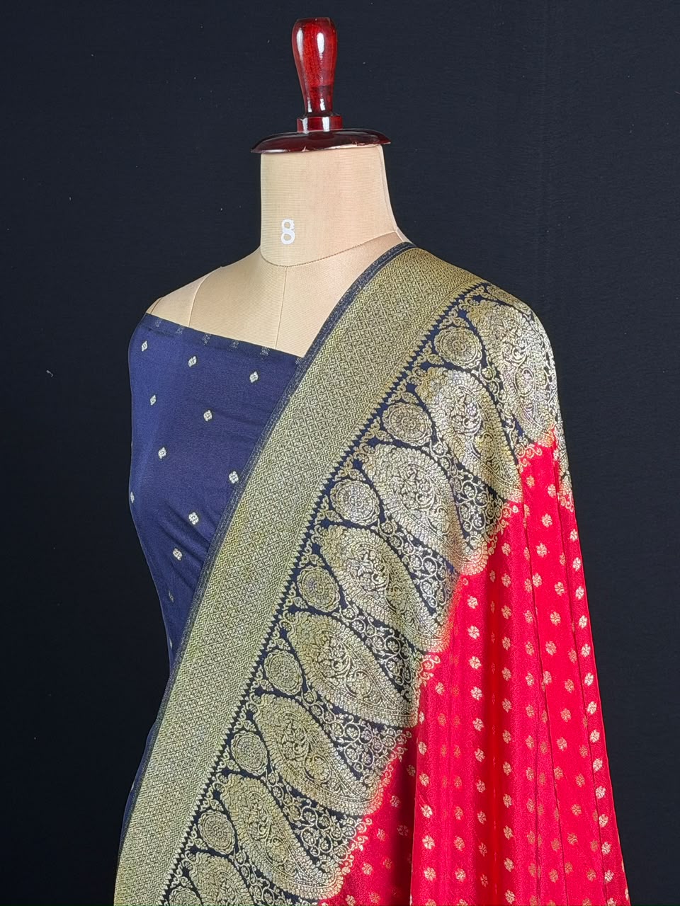 Royal Charm Chiffon Georgette Saree (Mango Border)