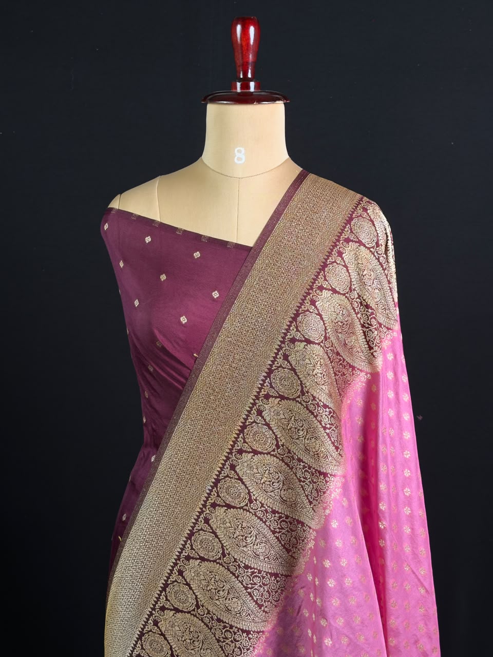 Royal Charm Chiffon Georgette Saree (Mango Border)