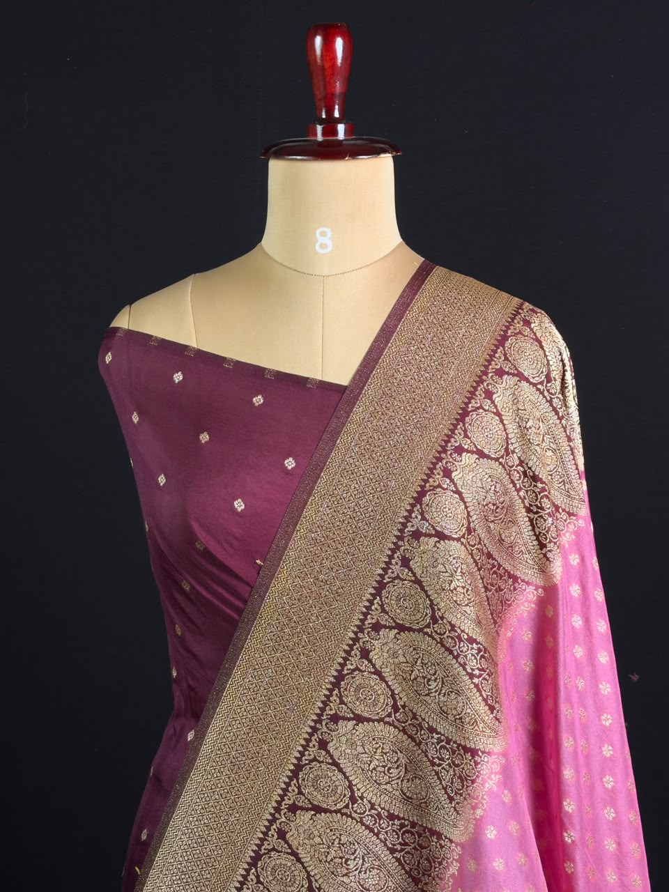 Royal Charm Chiffon Georgette Saree (Mango Border)