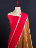 Elegant Khaddi Chiffon Zari Border Saree