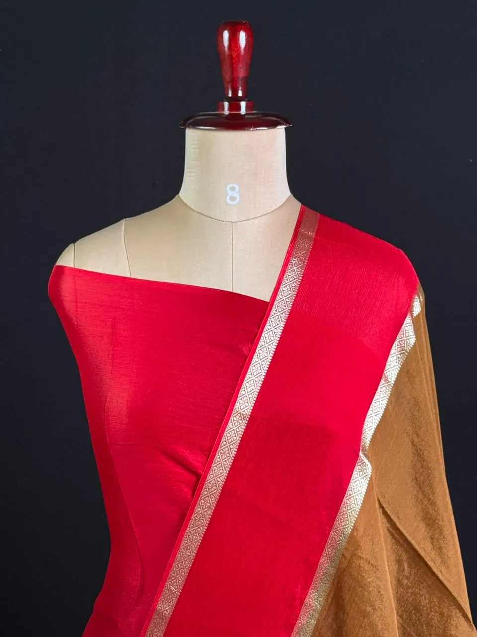 Elegant Khaddi Chiffon Zari Border Saree