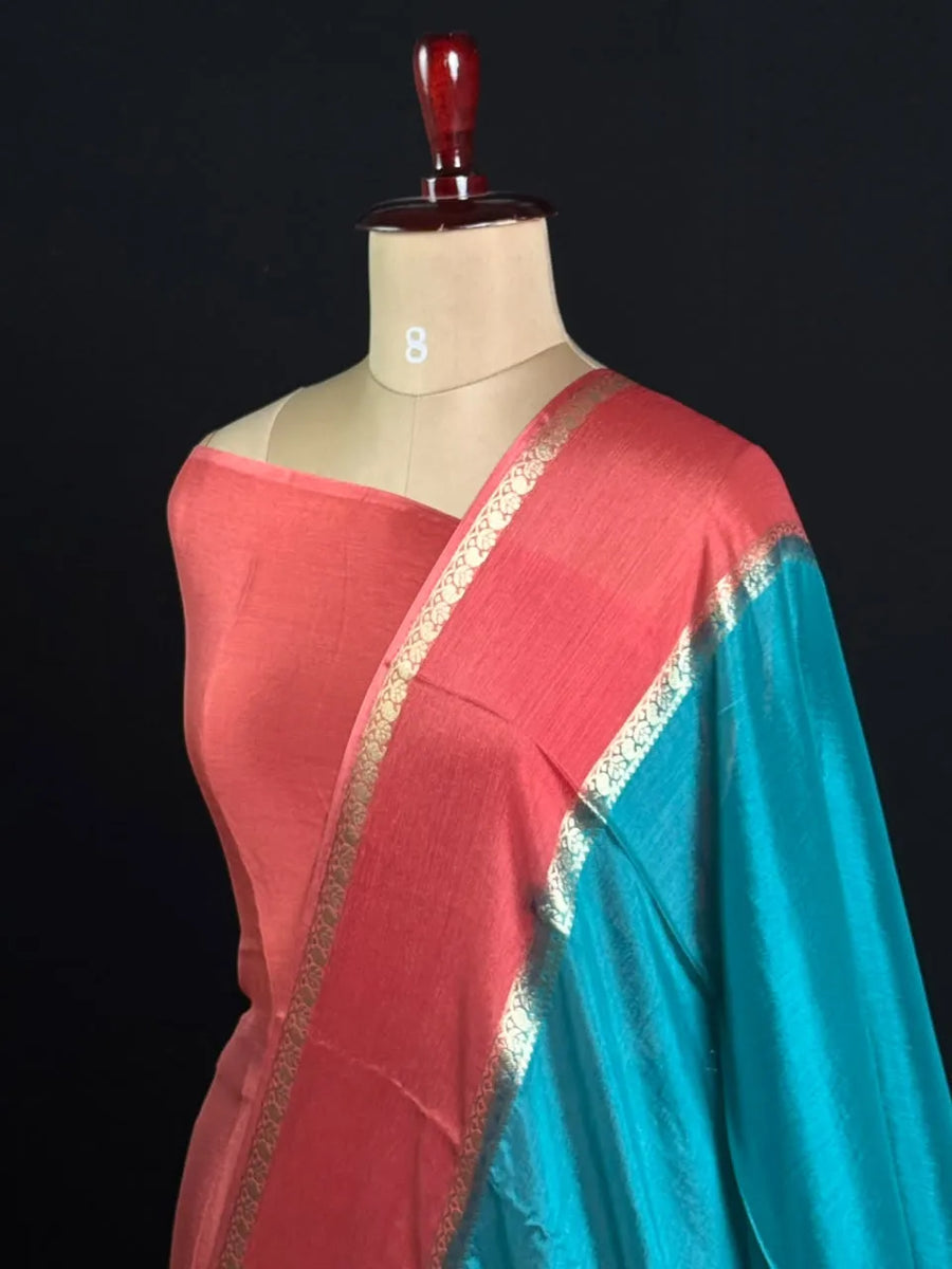 Elegant Khaddi Chiffon Zari Border Saree