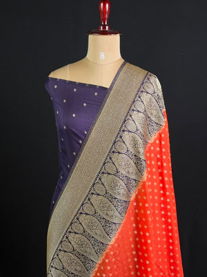 Royal Charm Chiffon Georgette Saree (Mango Border)