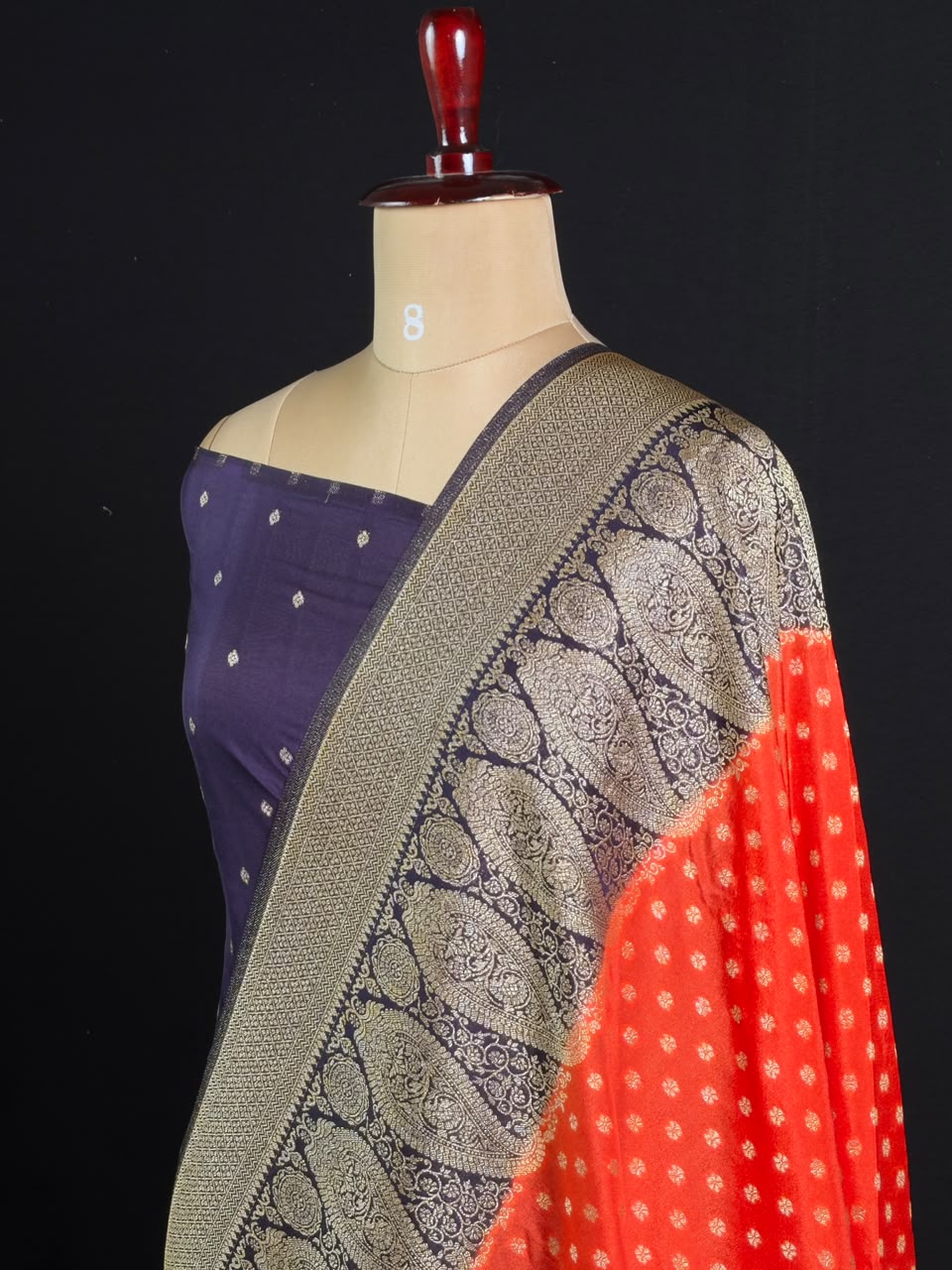 Royal Charm Chiffon Georgette Saree (Mango Border)