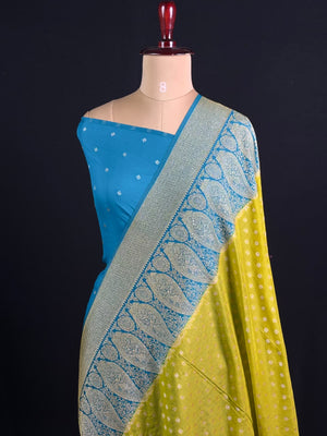 Royal Charm Chiffon Georgette Saree (Mango Border)