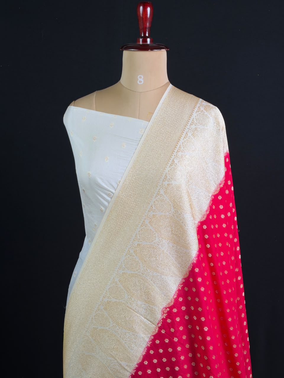 Royal Charm Chiffon Georgette Saree (Mango Border)