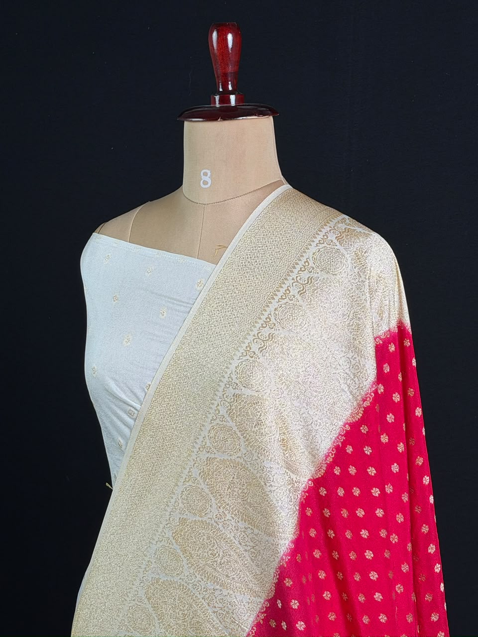 Royal Charm Chiffon Georgette Saree (Mango Border)