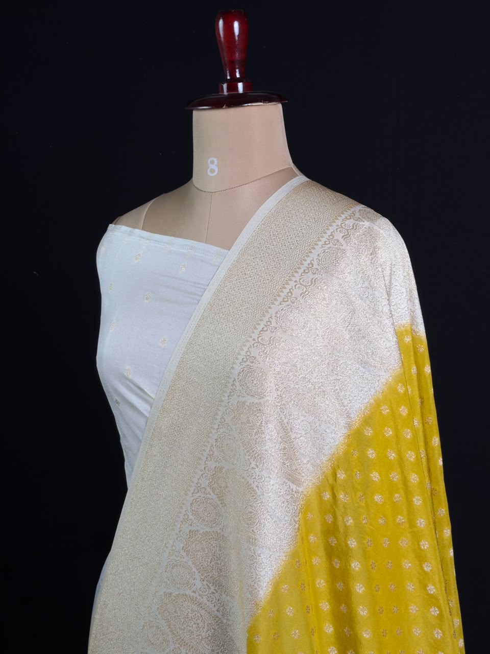 Royal Charm Chiffon Georgette Saree (Mango Border)