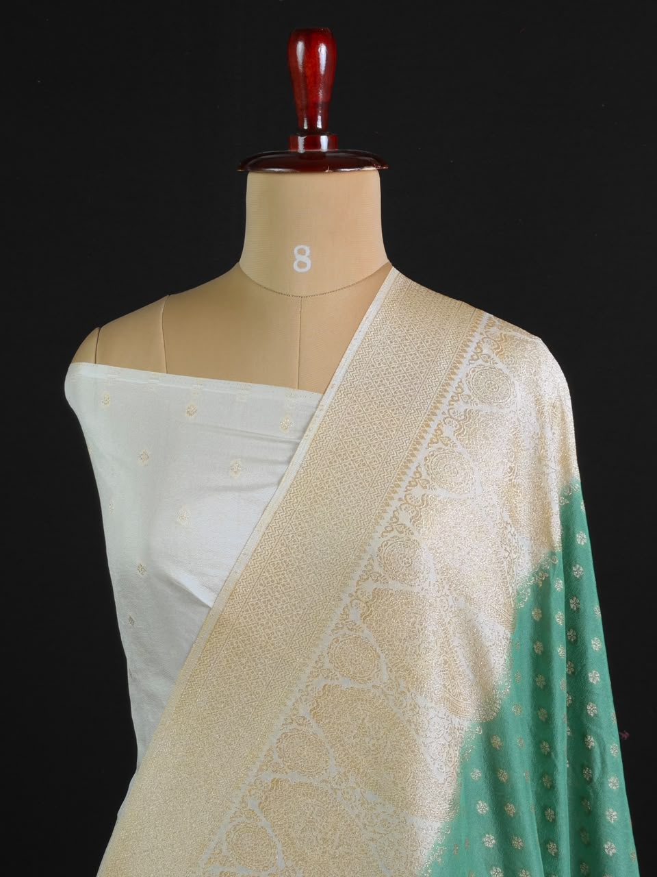 Royal Charm Chiffon Georgette Saree (Mango Border)