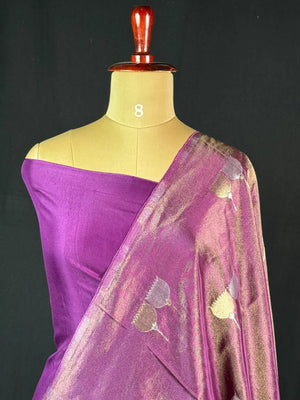 Lustre Weave Viscose Tissue Silk Saree 