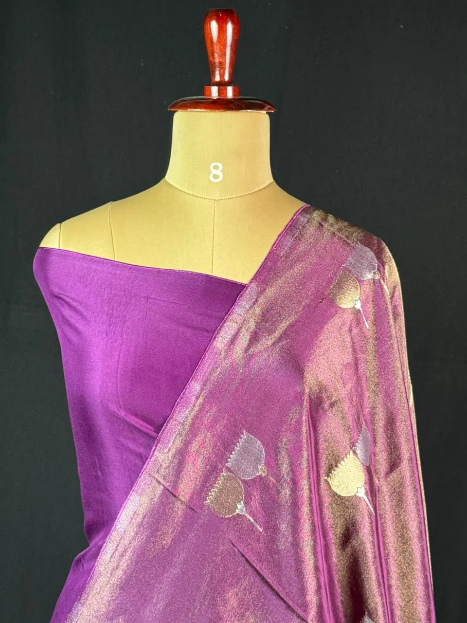 Lustre Weave Viscose Tissue Silk Saree 