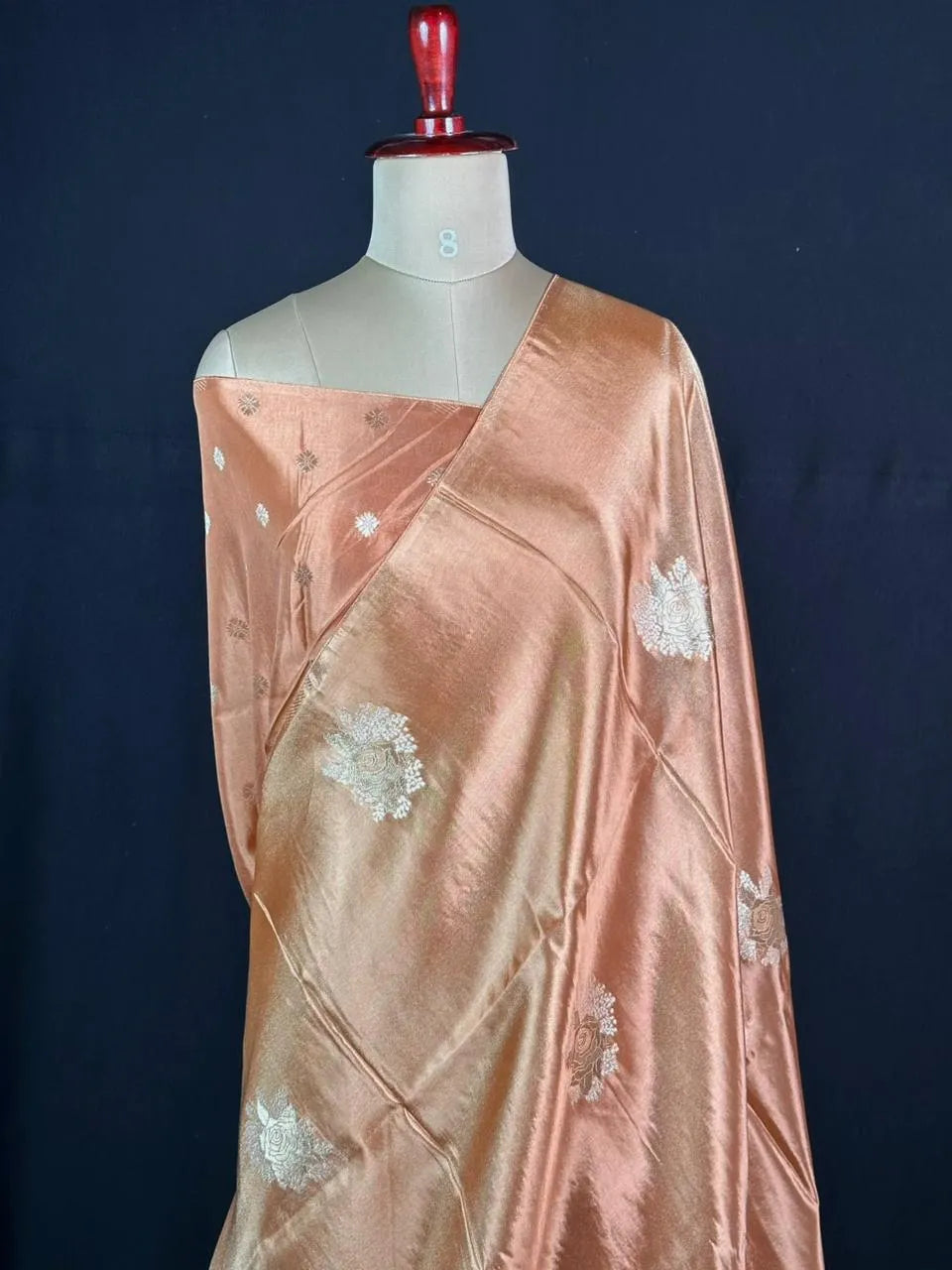 Lustre Weave Viscose Tissue Silk Saree