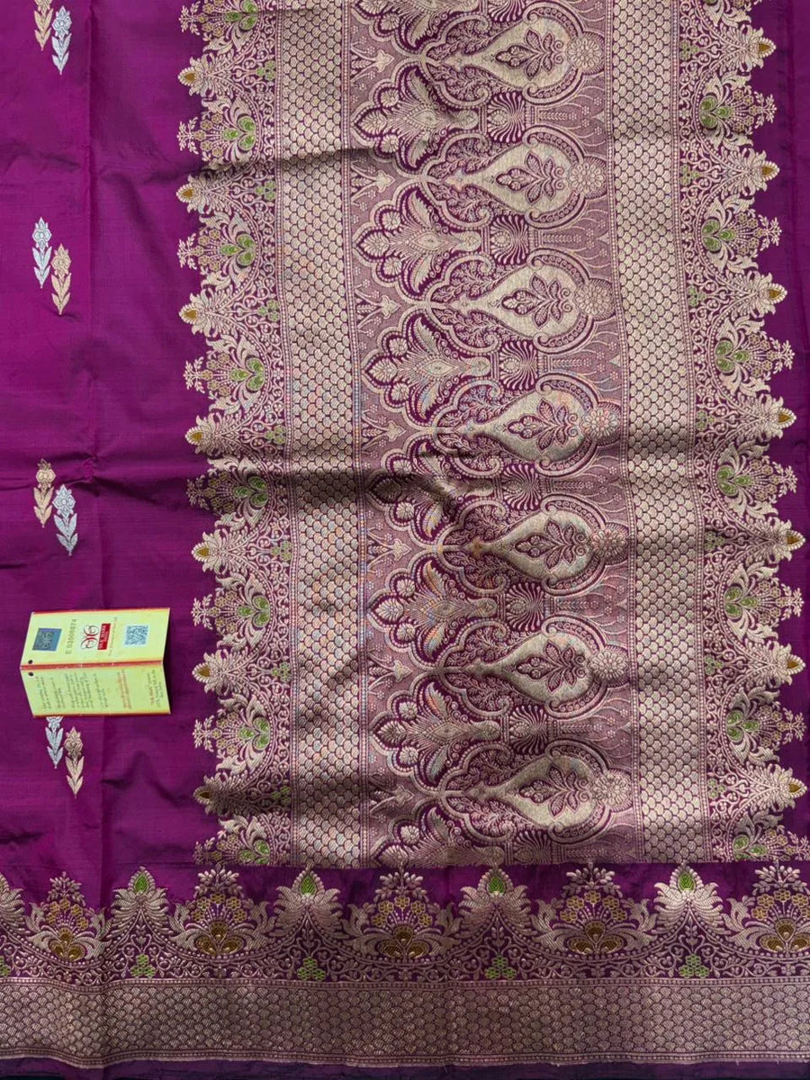 Pure Katan Silk Saree – Gul-E-Meena Elegance Collection