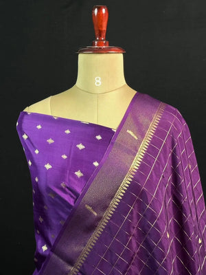 Festive Special Semi Mysuri Silk Chex Saree Collection