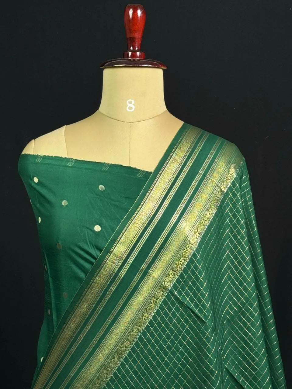Semi Raw Silk Saree with Zari Border