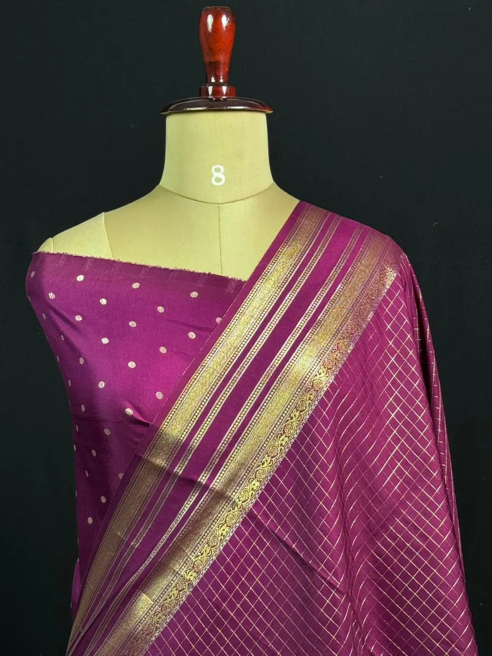 Semi Raw Silk Saree with Zari Border