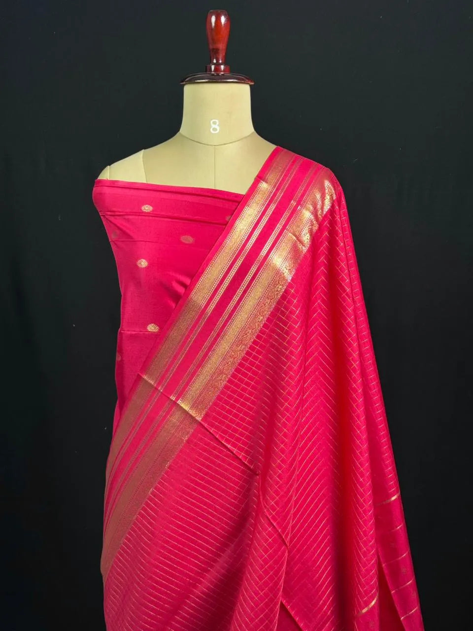 Semi Raw Silk Saree with Zari Border