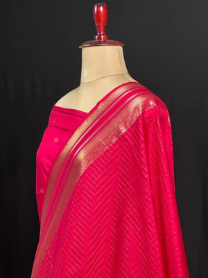 Semi Raw Silk Saree with Zari Border