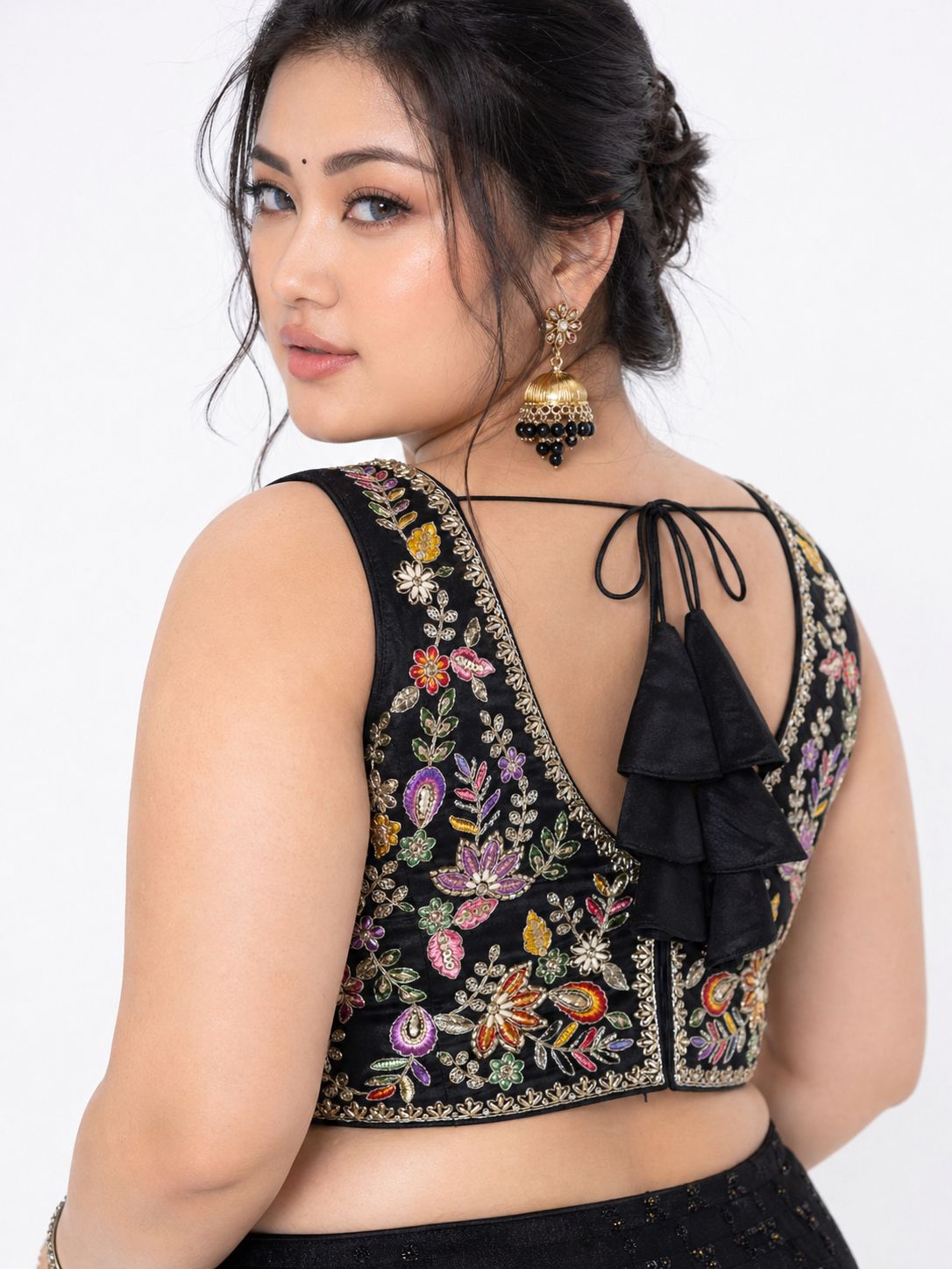 Classic Velvet Heavy Work Ethnic Blouse