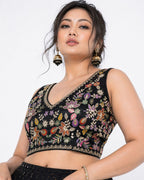 Classic Velvet Heavy Work Ethnic Blouse