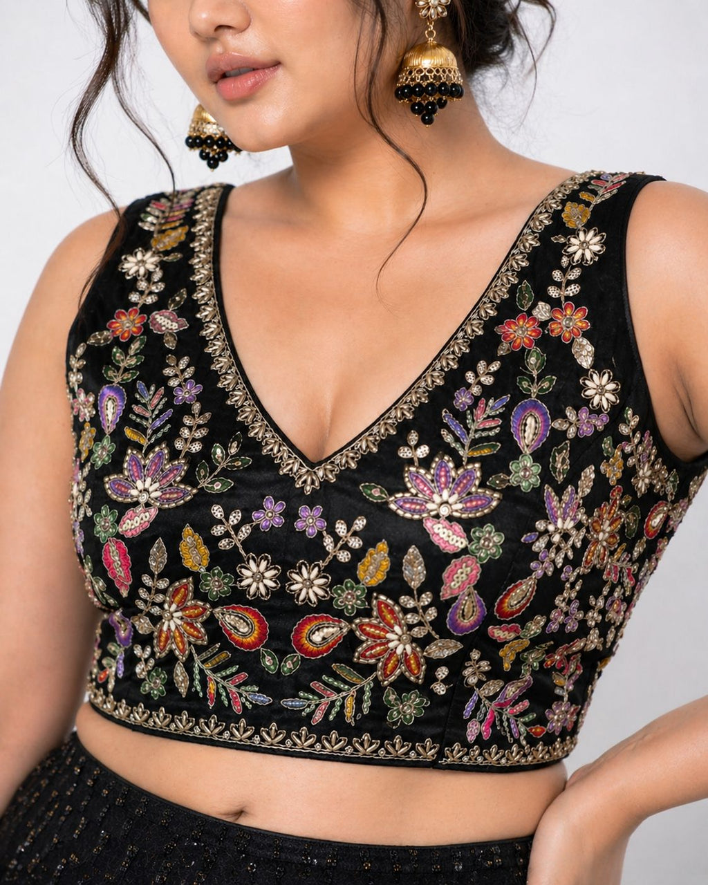 Classic Velvet Heavy Work Ethnic Blouse