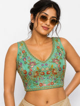 Classic Velvet Heavy Work Ethnic Blouse