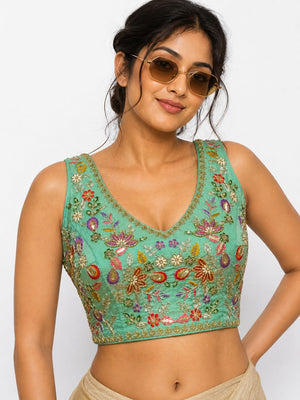 Classic Velvet Heavy Work Ethnic Blouse