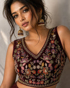 Classic Velvet Heavy Work Ethnic Blouse