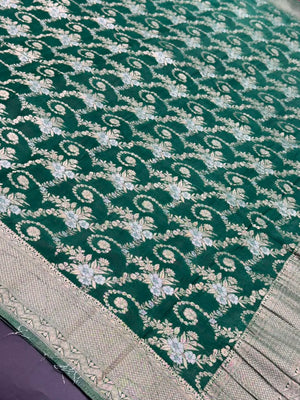 Purple Color Floral Zari Georgette Silk Saree