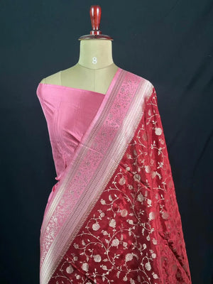 Radiant HP Pink Pure Viscose Traditional Saree