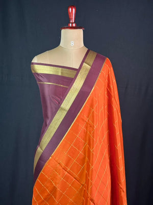 Hema Chex Mysore Silk Saree