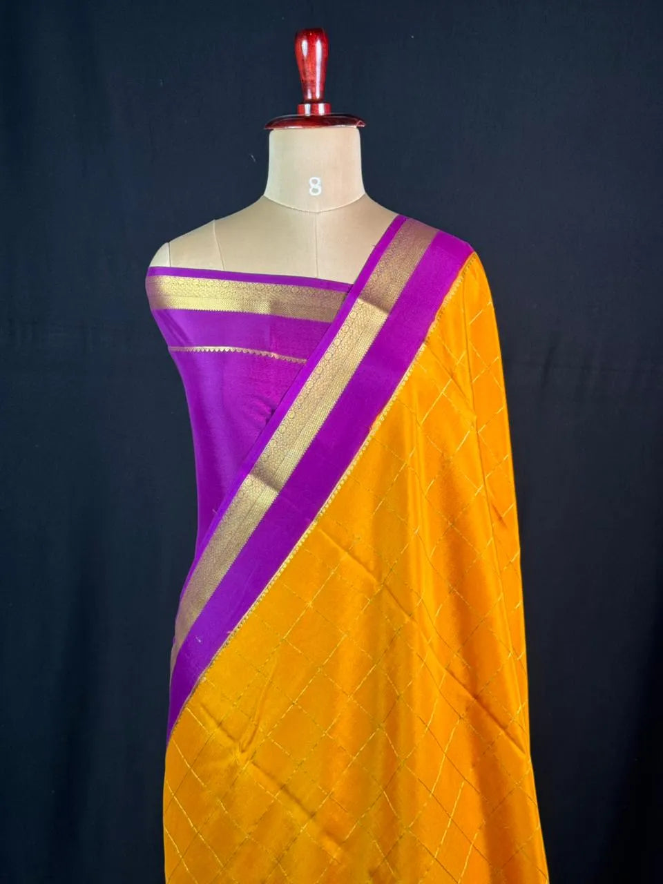 Hema Chex Mysore Silk Saree