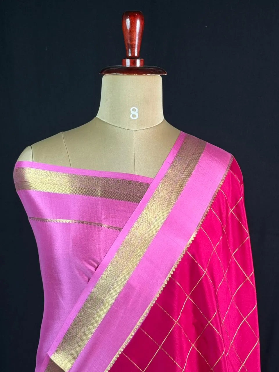 Hema Chex Mysore Silk Saree