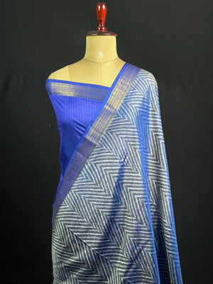 Exclusive Semi Ikaat Silk Festive Saree