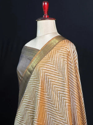 Exclusive Semi Ikaat Silk Festive Saree