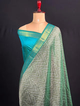 Exclusive Semi Ikaat Silk Festive Saree
