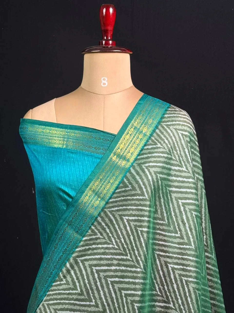 Exclusive Semi Ikaat Silk Festive Saree