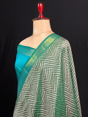 Exclusive Semi Ikaat Silk Festive Saree
