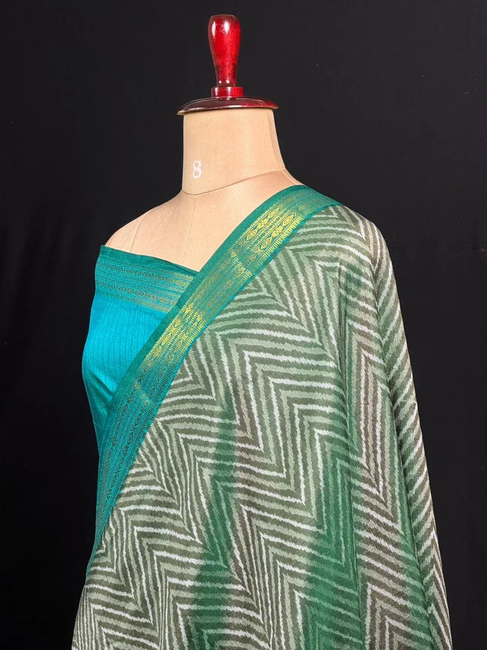 Exclusive Semi Ikaat Silk Festive Saree