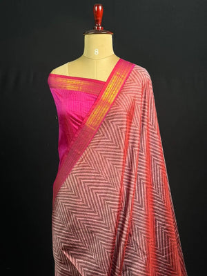 Exclusive Semi Ikaat Silk Festive Saree