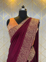 Load image into Gallery viewer, Glamorous Party Wear Vichitra Silk Saree
