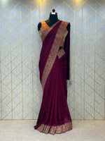 Load image into Gallery viewer, Glamorous Party Wear Vichitra Silk Saree