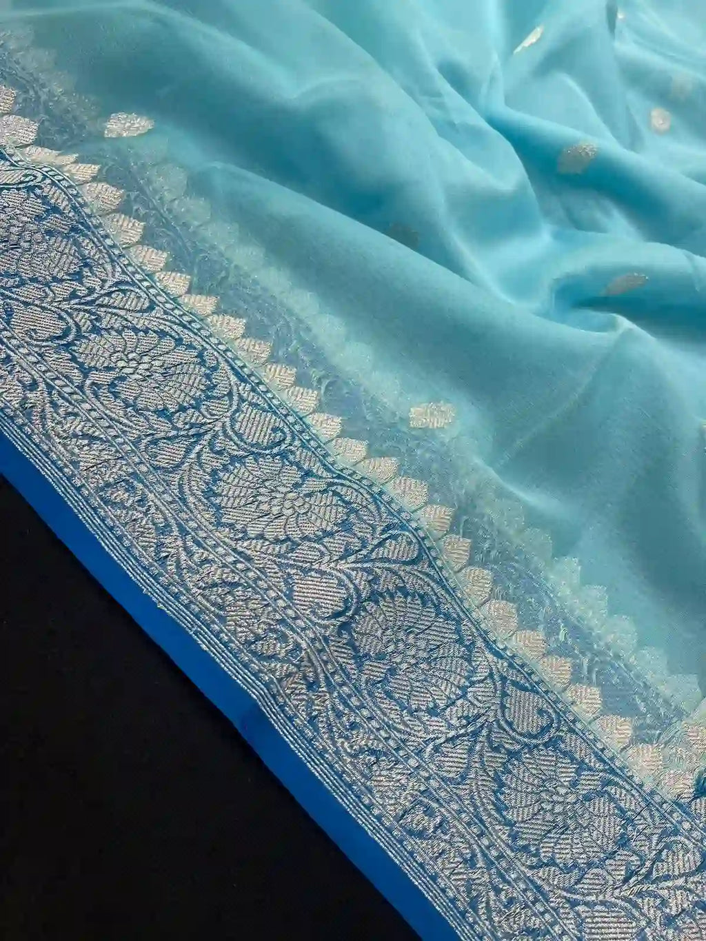 Banarasi Pure Khaddi Chiffon Saree