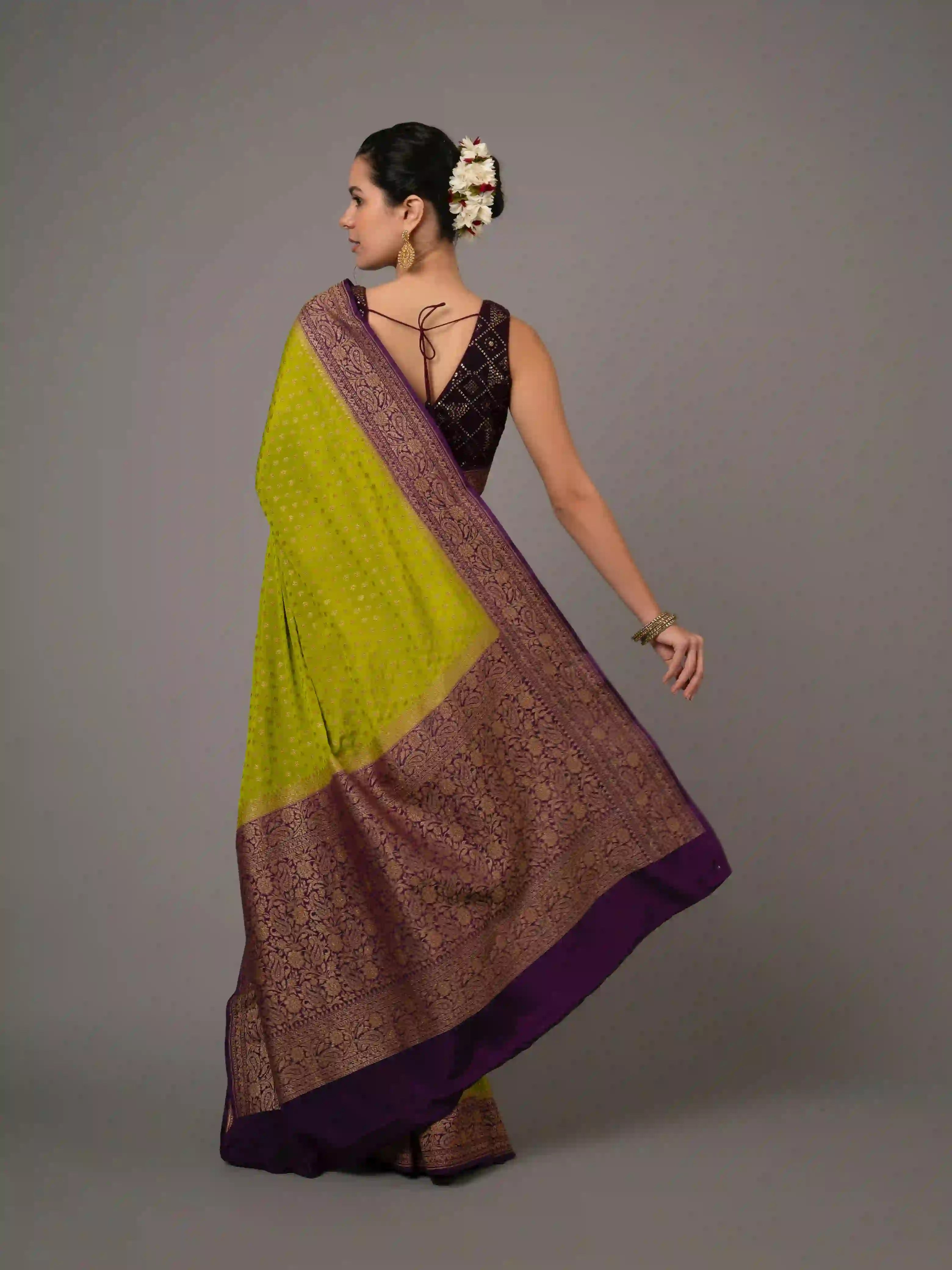 Pure Banarasi Crepe Saree