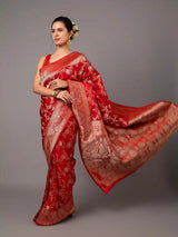 Venice Katan Satin Silk Zari Work Saree