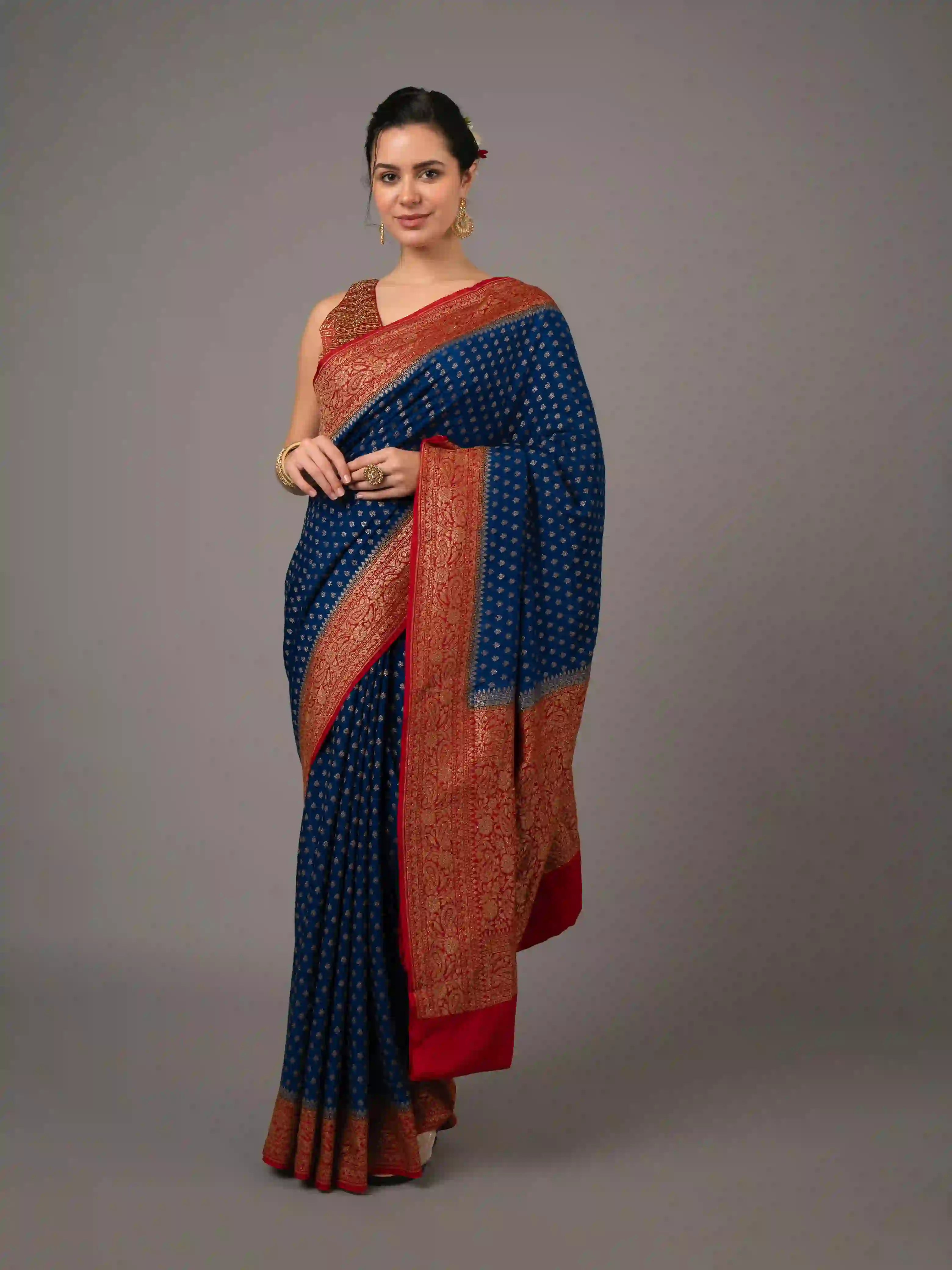 Pure Banarasi Crepe Saree